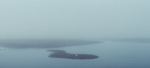 Haze Black Ornate Wood Framed Art Print with Double Matting by Saito, Misaki