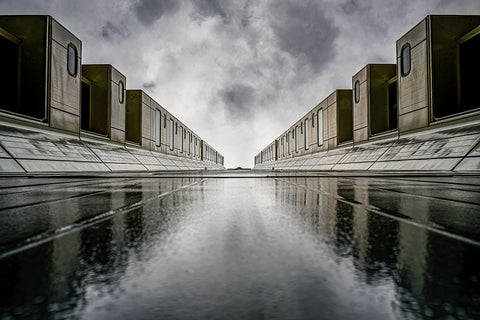 The Future Black Ornate Wood Framed Art Print with Double Matting by Louwen, Fred