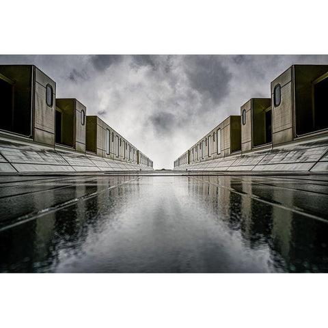 The Future Black Modern Wood Framed Art Print by Louwen, Fred