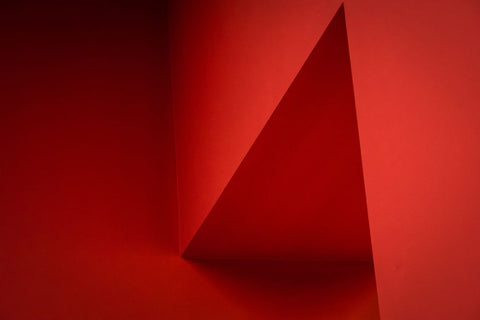 Red Corner Black Ornate Wood Framed Art Print with Double Matting by Wolters-Wrase, Heike