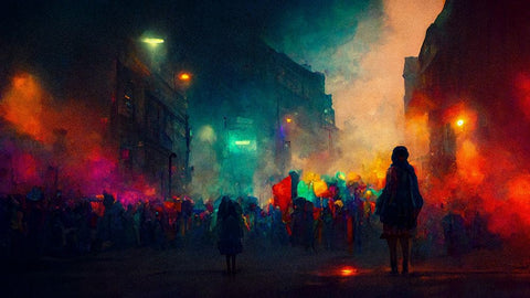 City Feelings Black Ornate Wood Framed Art Print with Double Matting by Stalmans, Luc