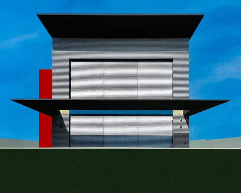 Facade - Gani Tikva-Israel Black Ornate Wood Framed Art Print with Double Matting by Orbach, Arnon