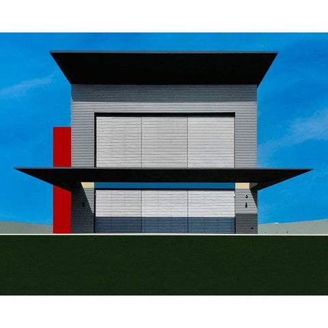 Facade - Gani Tikva-Israel White Modern Wood Framed Art Print by Orbach, Arnon