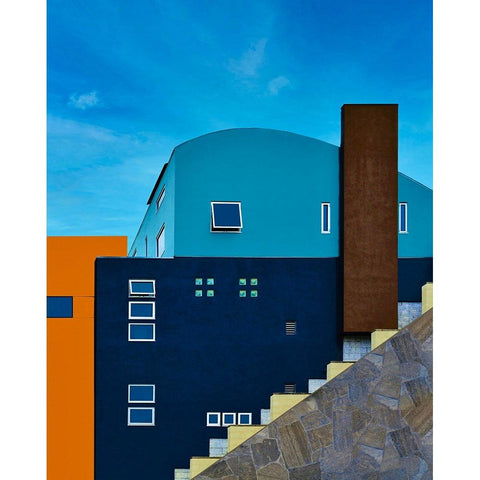 Architecture - Laurel Canyon Los Angeles California Gold Ornate Wood Framed Art Print with Double Matting by Orbach, Arnon