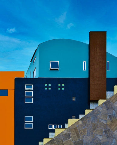 Architecture - Laurel Canyon Los Angeles California White Modern Wood Framed Art Print with Double Matting by Orbach, Arnon