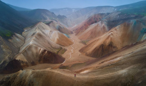 Valley Of Painted Hills Black Ornate Wood Framed Art Print with Double Matting by De La, Javier