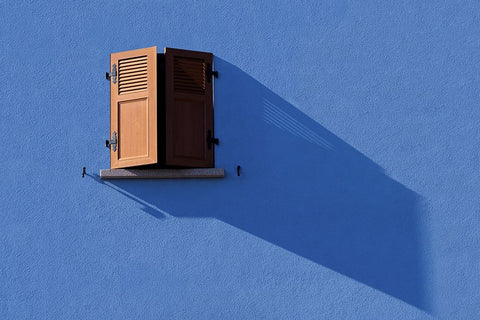 Long Shadow White Modern Wood Framed Art Print with Double Matting by Marcel, Streiff