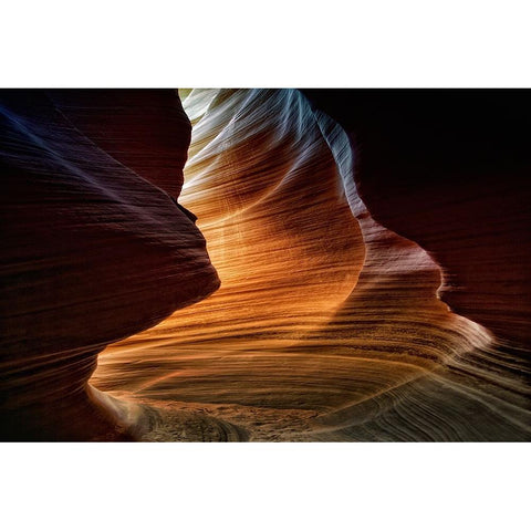 Lower Antelope Canyon White Modern Wood Framed Art Print by Depaepe, Yvette