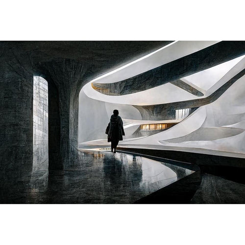 The Passage Black Modern Wood Framed Art Print by Stalmans, Luc