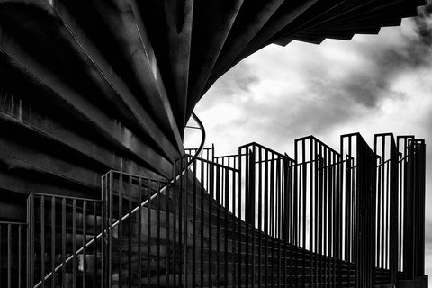 Different Shapes Black Ornate Wood Framed Art Print with Double Matting by Klesse, Andreas