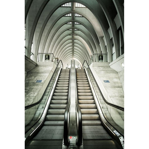 Stairs To... Black Modern Wood Framed Art Print by Maja, Mars