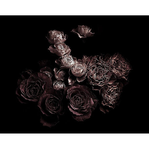 Roses Gold Ornate Wood Framed Art Print with Double Matting by Julie, Angel