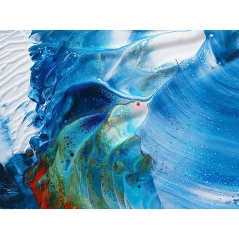 Flying Into The Waves White Modern Wood Framed Art Print by Westum, Heidi