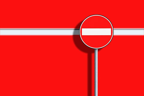 No Way Out White Modern Wood Framed Art Print with Double Matting by Comari, Andrea