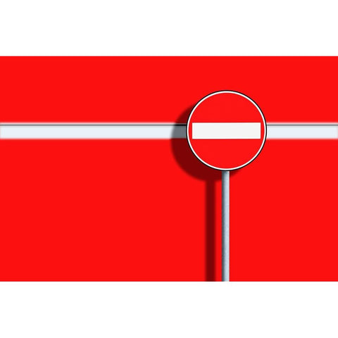 No Way Out Black Modern Wood Framed Art Print by Comari, Andrea