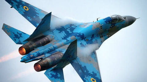 Afterburner White Modern Wood Framed Art Print with Double Matting by Wrobel, Piotr