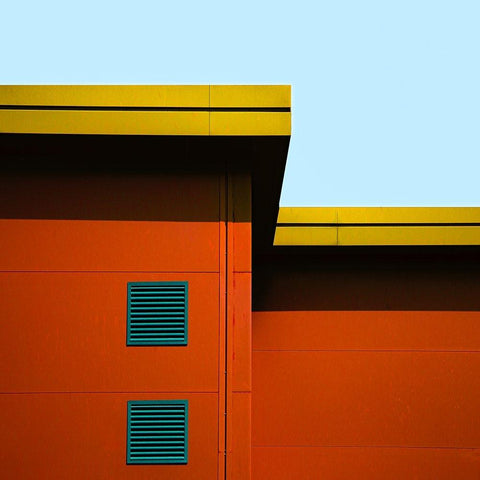 Urban Shadows White Modern Wood Framed Art Print by Schuster, Inge