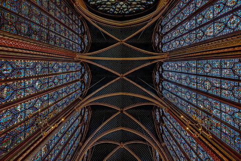 Chapel Black Ornate Wood Framed Art Print with Double Matting by Marin, Rodrigo