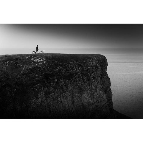Over The Moor .. Black Modern Wood Framed Art Print with Double Matting by Vanzan, Erminio
