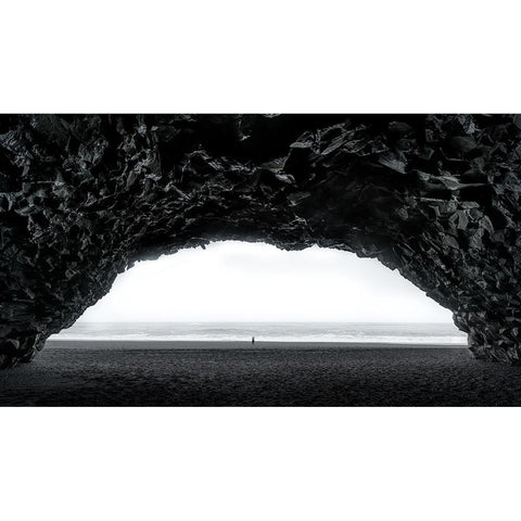 Black Lonely Black Modern Wood Framed Art Print by Zhen Yu, James