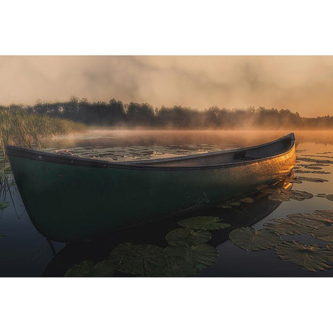 The boat Black Modern Wood Framed Art Print by Budyta, Dariusz