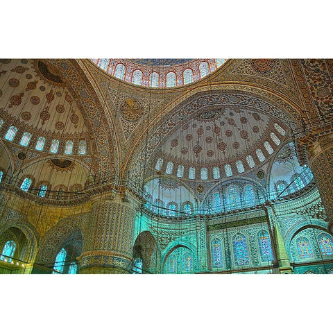 inside the mosque White Modern Wood Framed Art Print by Taneda, Toshio