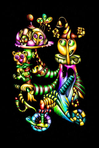 Dish of the day - crazy waiter White Modern Wood Framed Art Print with Double Matting by Kulik, Rafal