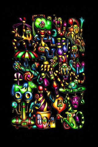 Sleepless Nights No. 9 Black Ornate Wood Framed Art Print with Double Matting by Kulik, Rafal