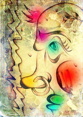 Gangsta man 3 Black Ornate Wood Framed Art Print with Double Matting by Kulik, Rafal