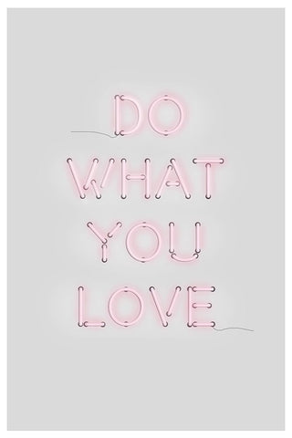 Do What You Love White Modern Wood Framed Art Print with Double Matting by The Miuus Studio