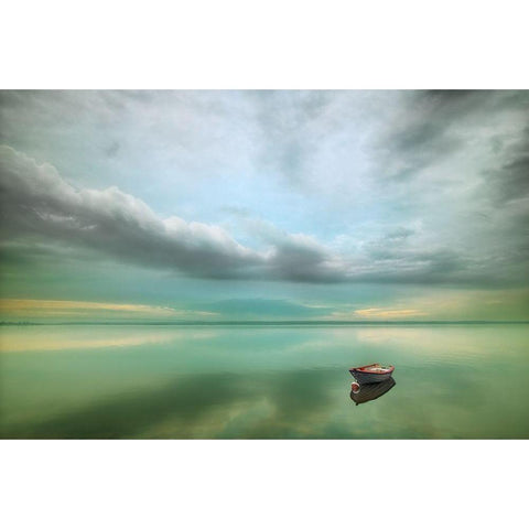 Boat... Black Modern Wood Framed Art Print by Browko, Krzysztof