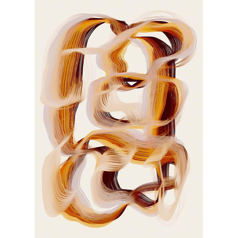 Caramel White Modern Wood Framed Art Print by Treechild