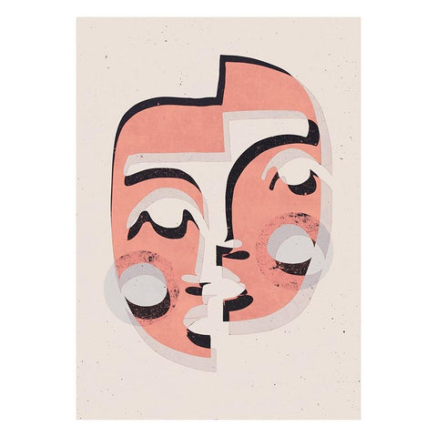 The Mask (Light) White Modern Wood Framed Art Print by Treechild