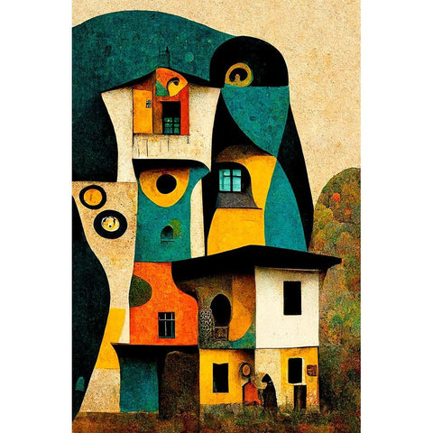 The Art House White Modern Wood Framed Art Print by Treechild