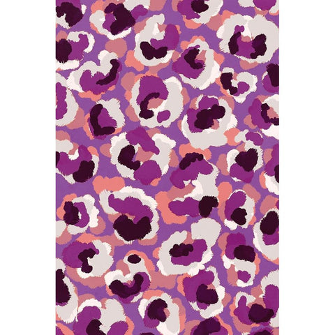 Viola Pattern White Modern Wood Framed Art Print by Treechild