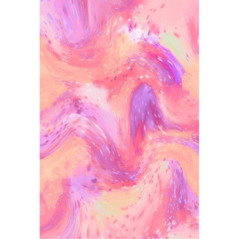 Pastel Space Pattern White Modern Wood Framed Art Print by Treechild