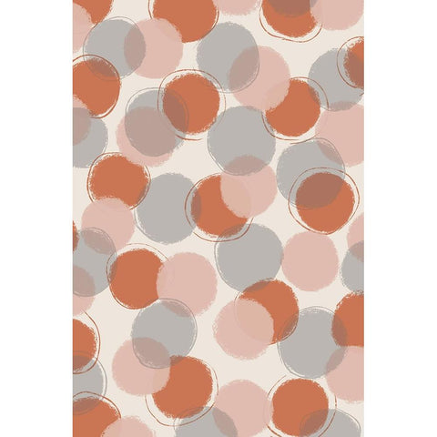 Pastel Dots White Modern Wood Framed Art Print by Treechild