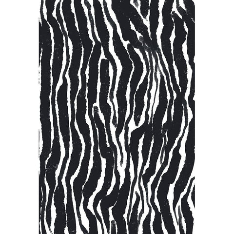 Zebra Pattern White Modern Wood Framed Art Print by Treechild