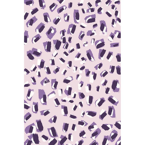 Little Purple Strokes White Modern Wood Framed Art Print by Treechild