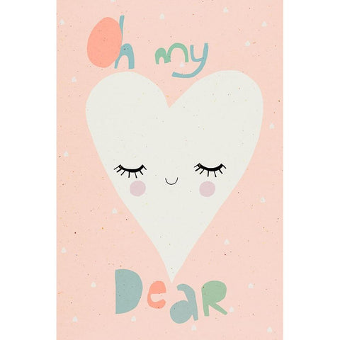 Oh My Dear White Modern Wood Framed Art Print by Treechild