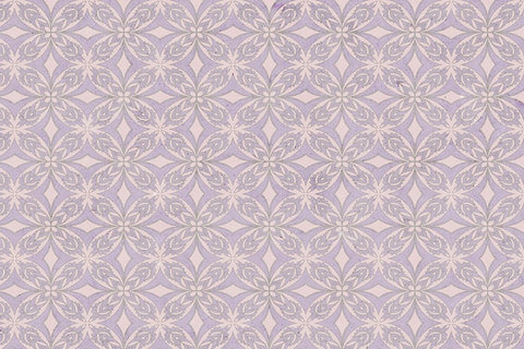 Purple Tiles Pattern White Modern Wood Framed Art Print with Double Matting by Treechild