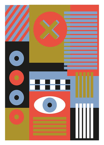 Stranger White Modern Wood Framed Art Print with Double Matting by Ortiz, Sergio