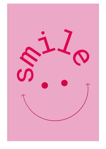 Smile White Modern Wood Framed Art Print with Double Matting by Ortiz, Sergio