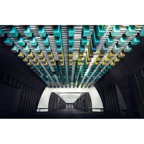 Nafplion Pallas Black Modern Wood Framed Art Print with Double Matting by T, Nico