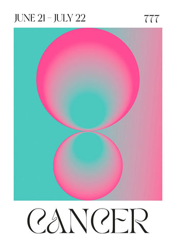 Cancer Black Modern Wood Framed Art Print by Castillo, Valeria