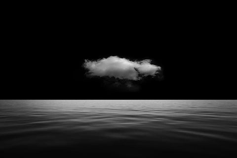 Lonely Cloud Black Ornate Wood Framed Art Print with Double Matting by Eisele, Stefan