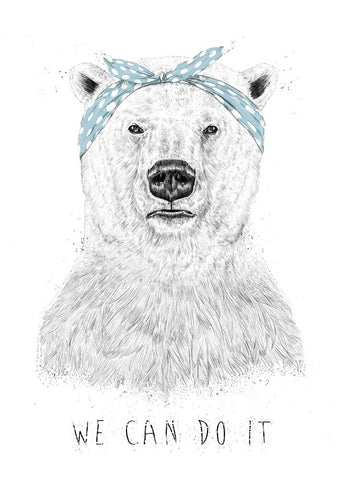 We can do it Black Ornate Wood Framed Art Print with Double Matting by Solti, Balazs