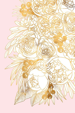 Rekha floral art pair (left) Black Ornate Wood Framed Art Print with Double Matting by Laiz Blursbyai, Rosana