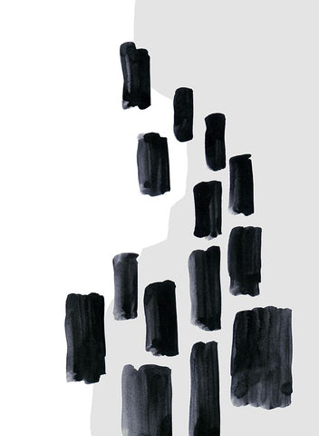 Baigh II Black Modern Wood Framed Art Print by Laiz Blursbyai, Rosana