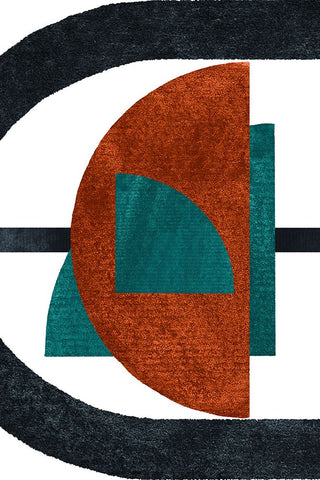 Geometric wall art White Modern Wood Framed Art Print with Double Matting by Corbu, Iuliana